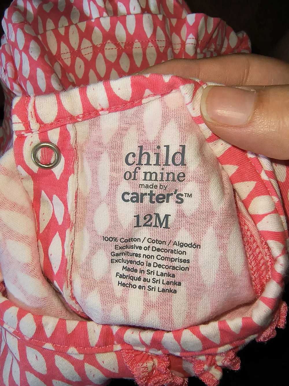 Child Of Mine Made By Carter's Pink Patterned Baby Dress & Bloomer Set
